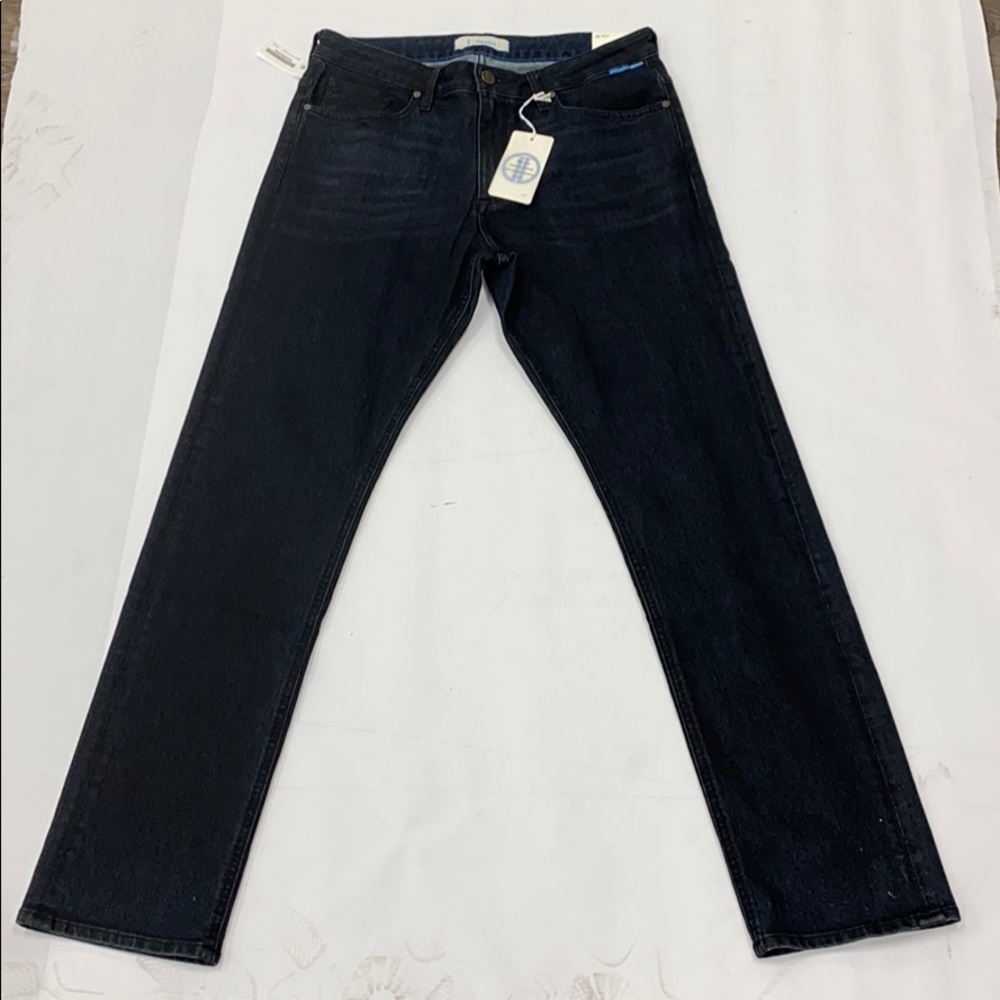 1DENIM MENS ATHLETIC SLIM FIT JEANS BLK PIGMENT 34